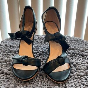 Black high heels sandals